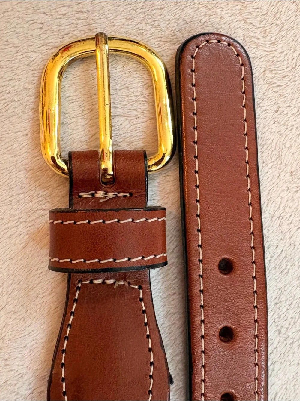 Wake Forest Men's Black Webbed Belt Brown Leather Trim Brass Buckle Sz 36